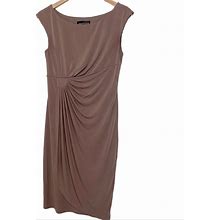 Connected Apparel Dresses | Connected Petite Tan Dress Sz 8P | Color: Tan | Size: 8P