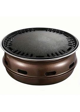 1Pc, Grill, Korean Style Barbecue Grill For Home Users, Outdoor Charcoal Grill, Korean Style Charcoal Barbecue Grill, Indoor Smokeless Barbecue,Temu