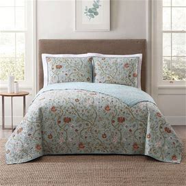 Style 212 Bedford Blue Quilt Set By Pem America In Blue Blush (Size TWINXL)