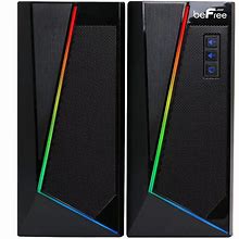 Befree Sound 2.0 Computer RGB LED Gaming Speakers, Black