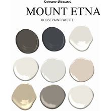 Mount Etna Color Palette Modern Interior Home- Prepacked Paint Palette - Whole House Paint Colors