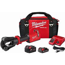 M18 18V 12-Ton Lithium-Ion Cordless FORCE LOGIC Inline Crimper With 2-Batteries, Charger Tool Bag