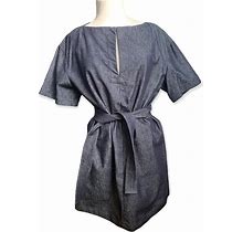 Theory Dresses | Theory Belted Shift Dress Navy Classic Jean Size 12 Msrp$325 | Color: Blue | Size: 12