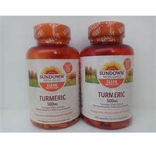 Sundown Naturals® TURMERIC 500 Mg 140 Ct Each (2 Pack) ANTIOXIDANT Exp 04/2024