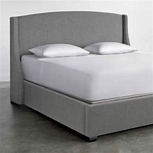 Sleep Number Refined Sidewing Upholstered Bed - Slate Tweed Boucle - Queen Adjustable Firmness