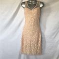 Verty Dresses | Verty Beaded Formal Dress Size L | Color: Cream/Pink | Size: L