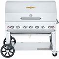 Crown Verity MCB-48RDP Natural Gas 48" Portable Outdoor BBQ Grill / Charbroiler With Roll Dome Package