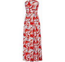 GRACE KARIN Women Strapless Casual Loose Ruched Long Maxi Dress With Pockets