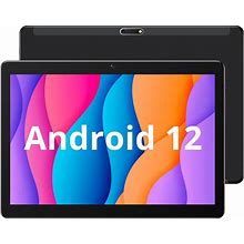 Dragon Touch MAX10 Android Tablets 10 Inch Tablet With 32GB Storage, 256GB Expandable Storage, Android 12, 3GB RAM, Quad-Core Processor, HD IPS