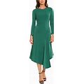 Maggy London Women's Matte Jersey Asymmetrical Dress - Evergreen