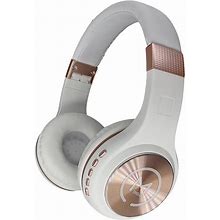 Morpheus 360 Serenity HP5500R Wireless Over-The-Ear Headphones Bluetooth 5.0 Headset With Microphone, White With Rose Gold Accents