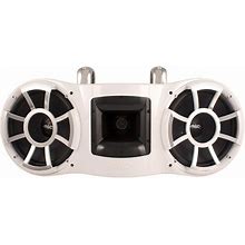 Wet Sounds REV 410 Fixed Clamp Tower Speaker, Fits 1-7/8" To 3" Pipes - WHITE