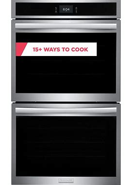 Frigidaire Gallery 30-In Double Electric Wall Oven With Air Fry Single-Fan European Element And Self-Cleaning (Fingerprint Resistant Stainless Steel)
