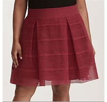 NEW Torrid Red Pleated Skirt Womens Plus Size 3X