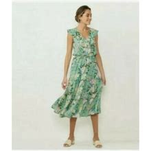 Women's Lc Lauren Conrad Ruffle V-Neck Maxi Dress Party Sz Medium $68