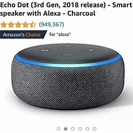 Amazon Portable Audio & Video | Echo Dot (3Rd Gen, 2018 Release) - Smart Speaker With Alexa - Charcoal | Color: Black/Gray | Size: Os