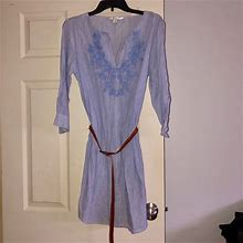 Lc Lauren Conrad Dresses | Light Belted Summer Dress | Color: Blue/White | Size: 14
