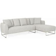 Gray Sectional - Brayden Studio® 97" Wide Right Hand Facing Sofa & Chaise Polyester In Gray, Size 35.5 H X 97.0 W X 58.0 D In | Wayfair