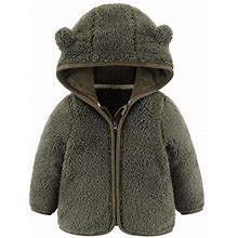 Hunpta Baby Girls Boys Jacket Bear Ears Hooded Outerwear Zipper Warm Winter Coat