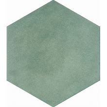 Merola Tile FMAT9 Matter - 8" X 9" Hexagon Floor And Wall Tile - Glossy Matte Visual - Sold By Carton (3.8 SF/Carton) Green Flooring Tile