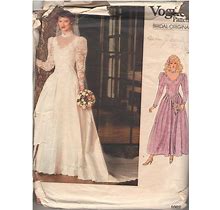 Vintage Vogue 1092, Size 10, Wedding Dress With Train, Petticoat, Party Dress, Precut /FF, 1980'S Free Domestic Shipping