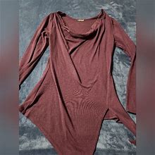 Venus Sweaters | Venus Size Xs Asymmetrical Cowl Neck Sweater | Color: Purple | Size: Xs