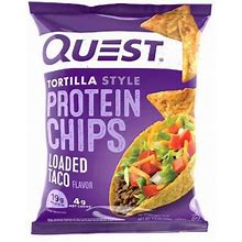 Tortilla Style Protein Chips - Quest - Protein Snack Loaded Taco