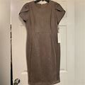 Calvin Klein Dresses | Calvin Klein Midi Short Sleeve Dress. Nwt | Color: Tan | Size: 10
