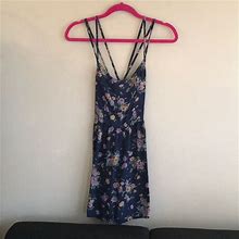 Hollister Dresses | Floral Backless Dress - Hollister - Firm Price | Color: Blue/Pink | Size: S