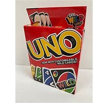 UNO Card Game Customisable Wild Cards Latest Version Mattel Age 7+ Family Travel