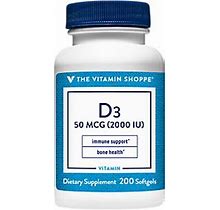 Vitamin D3 - Immune Support & Bone Health - 2,000 IU (200 Softgels)