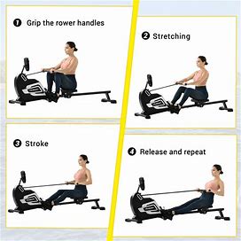 Magnetic Rowing Machine Folding Rower With 14 Level Resistance Adjustable, LCD Monitor And Tablet Holder - Silver