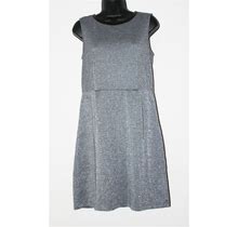 Joe Fresh Women's Silver Metallic Sleeveless Sheath Dress, Size