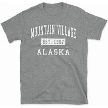 Mountain Village Alaska Classic Established Men's Cotton T-Shirt