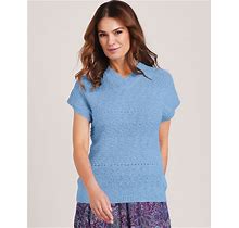 Blair Women's Textured Dolman Sleeve Sweater - Blue - 2XL - Womens