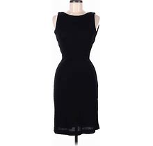 Moschino Couture Casual Dress - Sheath Crew Neck Sleeveless: Black Solid Dresses - Women's Size 8