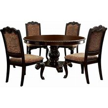 Furniture Of America Bevo Traditional Cherry Wood 5-Piece Dining Set By