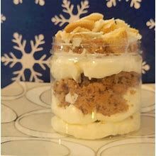 NEW 2 Cake In A Jars - Super Moist Carrot Cake Cream Cheese Icing Oreos, Rich Delicious Homemade Cake Dessert,Gift Idea Under 20.00