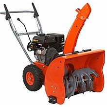 YARDMAX YB6270 24 in. 212Cc Two-Stage Self-Propelled Gas Snow Blower With Push-Button Electric Start