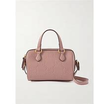 Gucci Mini Logo-Debossed Leather Tote - Women - Pink Shoulder Bags