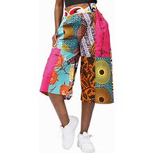 Hongyuamy Women African Print Waist Pants Ankara Nation Print Pants Clothing