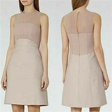 Reiss Dresses | Reiss Ice/Dusty Rose A-Line Dress | Color: Cream/Pink | Size: 0