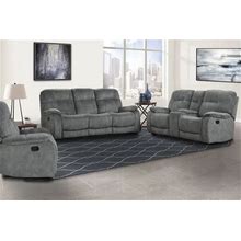 Parker Living Cooper Manual Triple Reclining Sofa Set In Shadow Grey