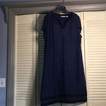 Isaac Mizrahi Dresses | Lace Overlay Dress | Color: Blue | Size: 1X