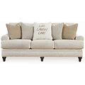 Signature Design By Ashley 89" Recessed Arm Sofa W/ Reversible Cushions Polyester In Brown | 40 H X 89 W X 44 D In | Wayfair