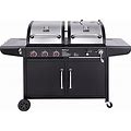 Royal Gourmet Zh3002n Dual Fuel Propane Gas And Charcoal Grill Combo 3Burner 25500Btu Outdoor Barbecue Cooking Black