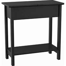 Lavish Home Flip Top End Table - Slim Side Console With Hidden Hinged Storage Or