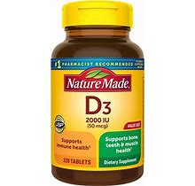 Nature Made Vitamin D3 2000 Iu - 200 Tablets