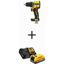 ATOMIC 20V MAX Lithium-Ion Brushless Cordless 1/2 in. Drill Driver With POWERSTACK 1.7 Ah Battery Pack And Charger