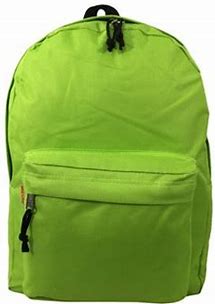 K-Cliffs Unisex Classic School 16" Backpack Fluorescent Green